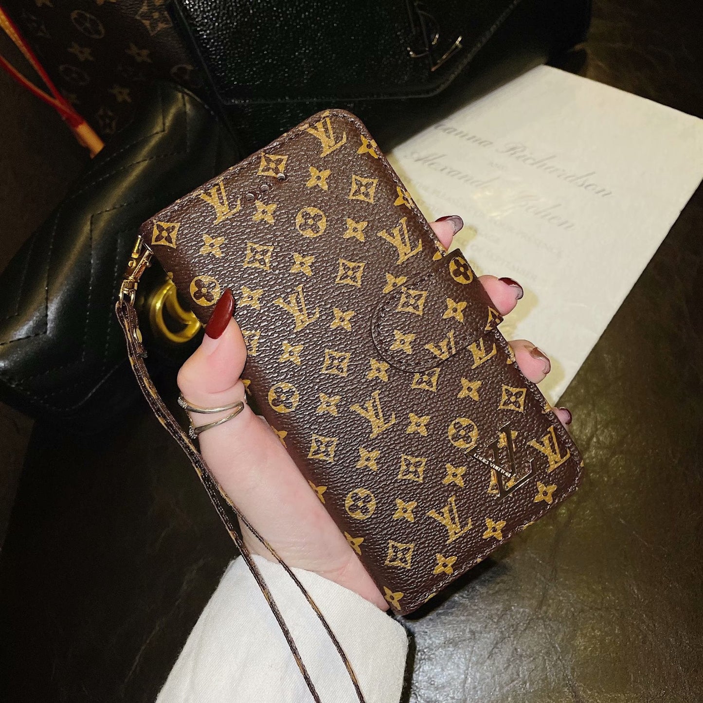Trendy Leather Wallet Style Phone Case