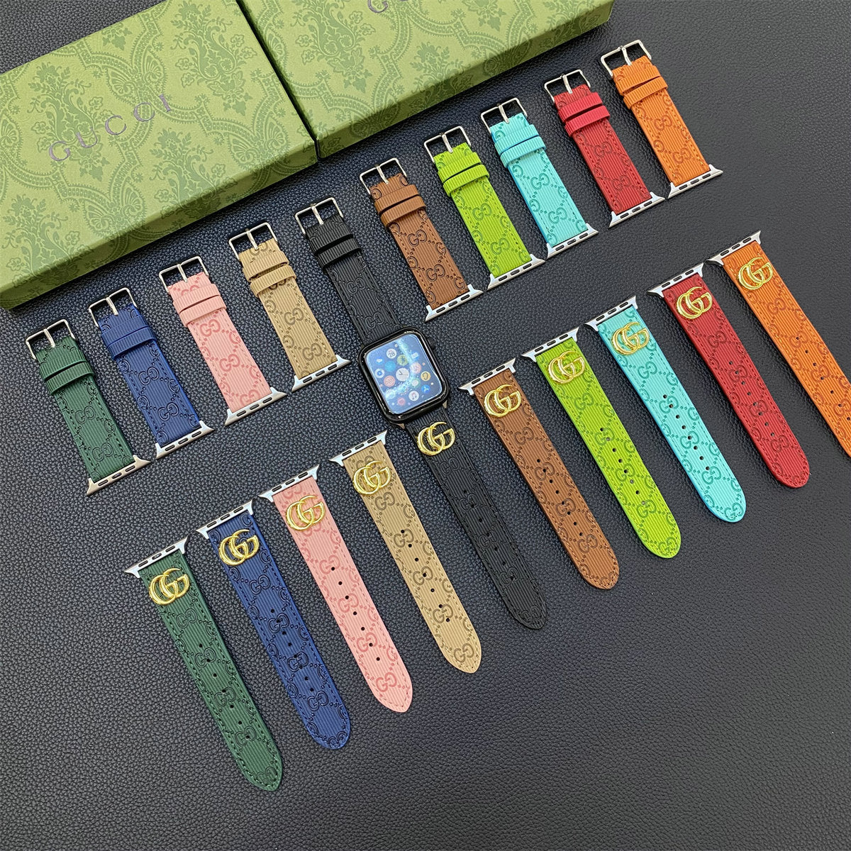 Herbstliche Lacklederarmbänder für die Apple Watch