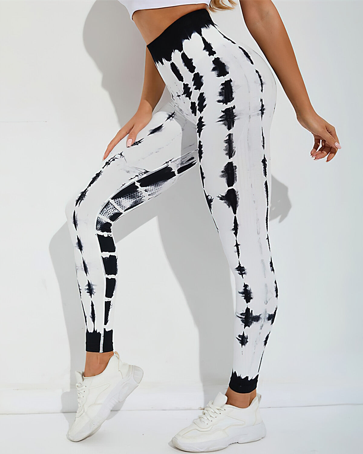 Leggings senza cuciture Brooklyn Tie Dye - Nero
