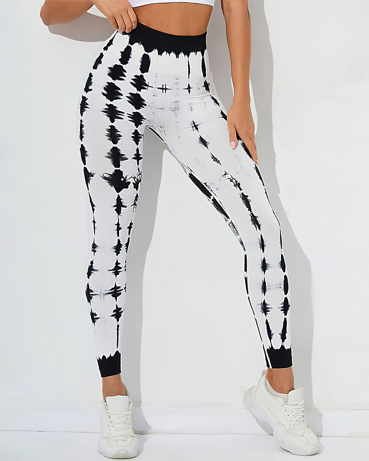 Leggings senza cuciture Brooklyn Tie Dye - Nero
