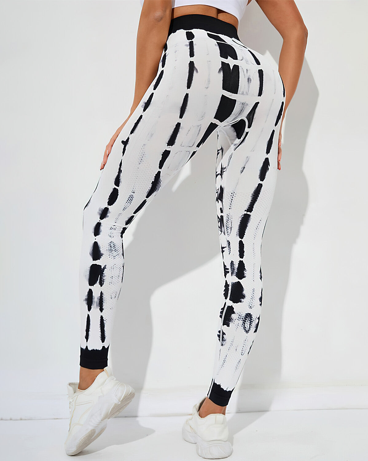 Leggings senza cuciture Brooklyn Tie Dye - Nero