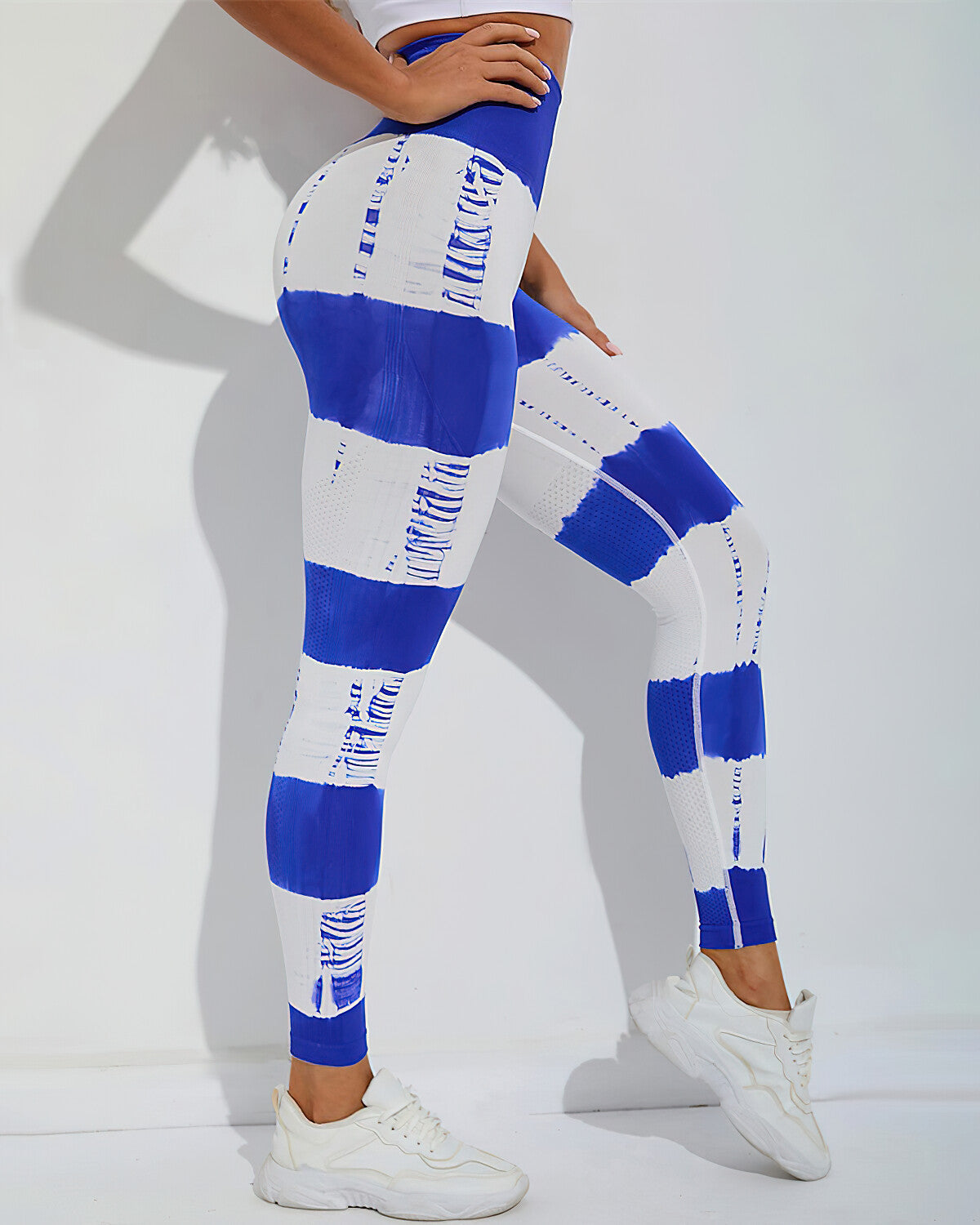 Leggings senza cuciture Brooklyn Tie Dye - Blu