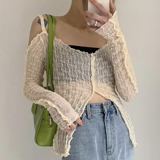 “Fragile” Fairy Grunge Frill Cover Top