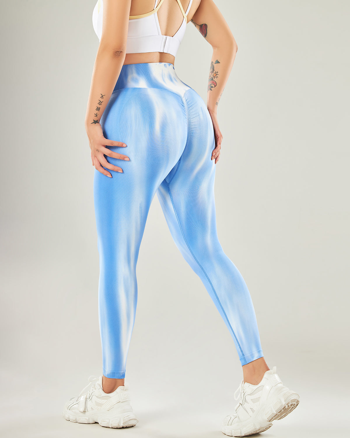 Hannah Nahtlose Leggings - Himmelblau