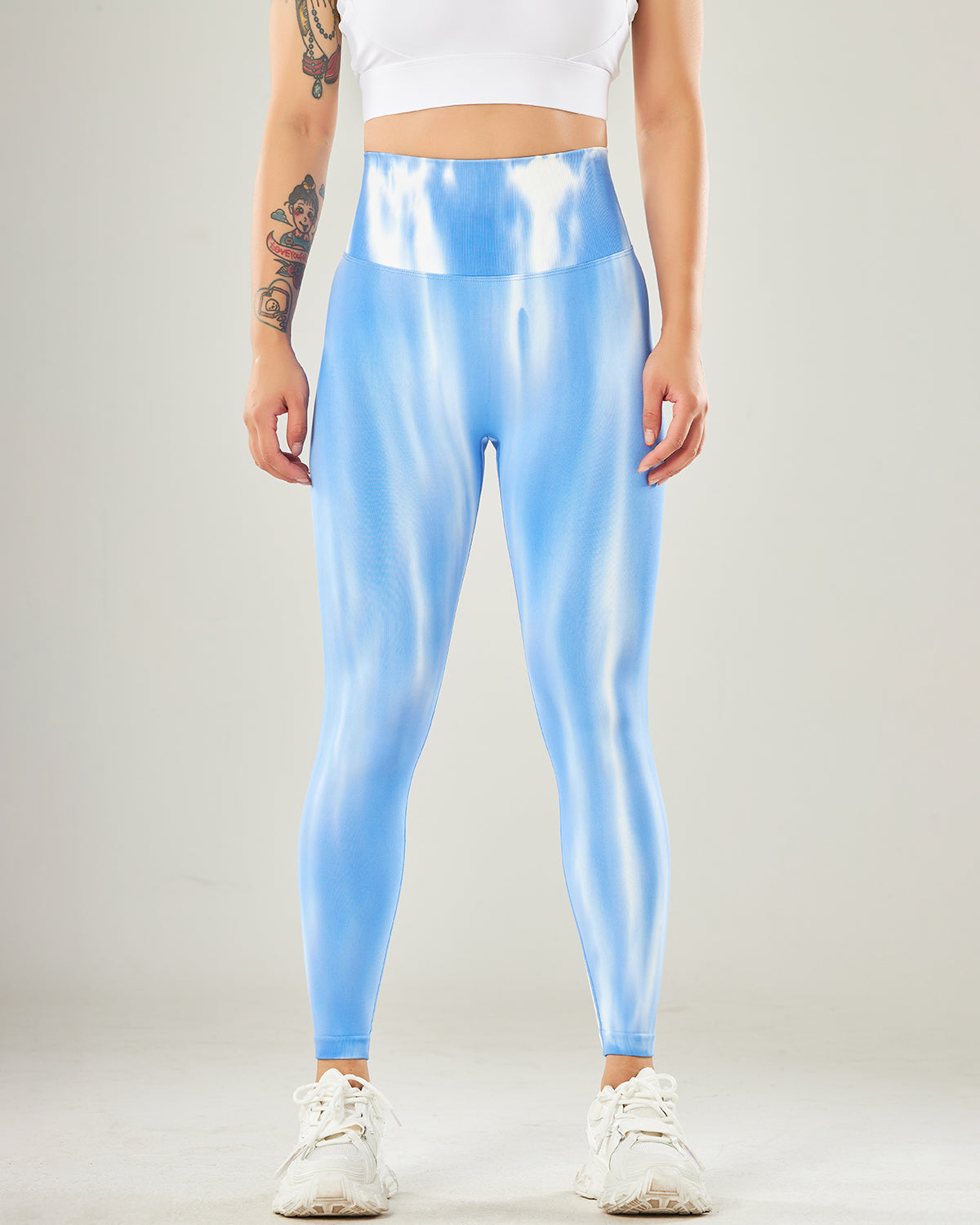 Hannah Nahtlose Leggings - Himmelblau