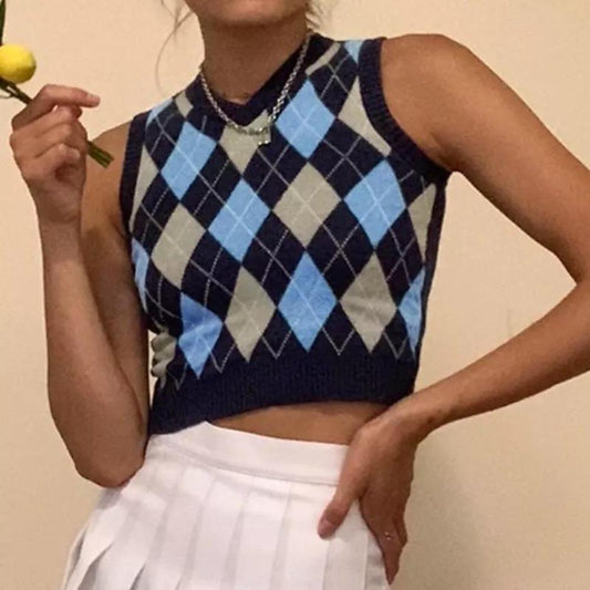 “Heather” Preppy Mini Vest