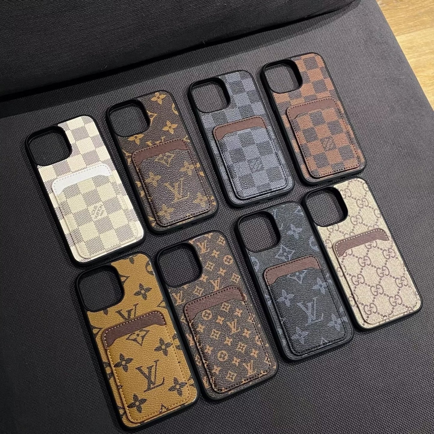 Custodia per telefono con carta di credito alla moda per iPhone