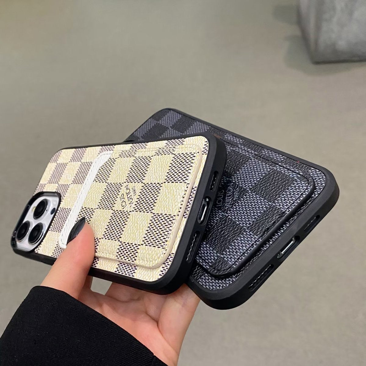 Custodia per telefono con carta di credito alla moda per iPhone