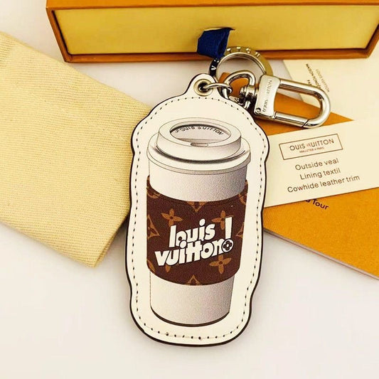 Portachiavi con ciondolo tazze marroni