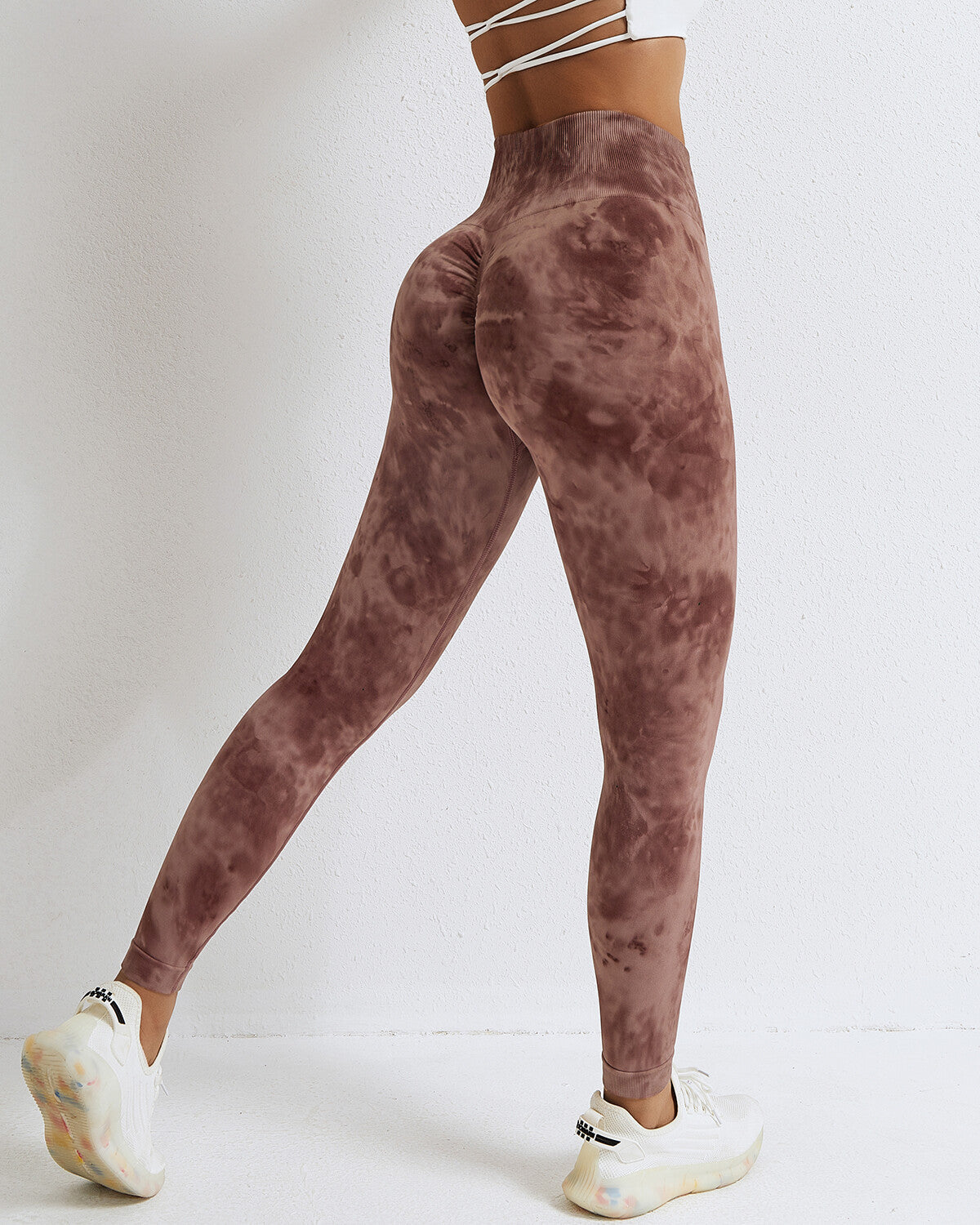 Leslie Nahtlose Scrunch Leggings - Braun