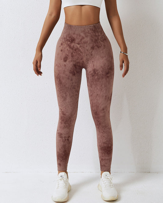 Leslie Nahtlose Scrunch Leggings - Braun