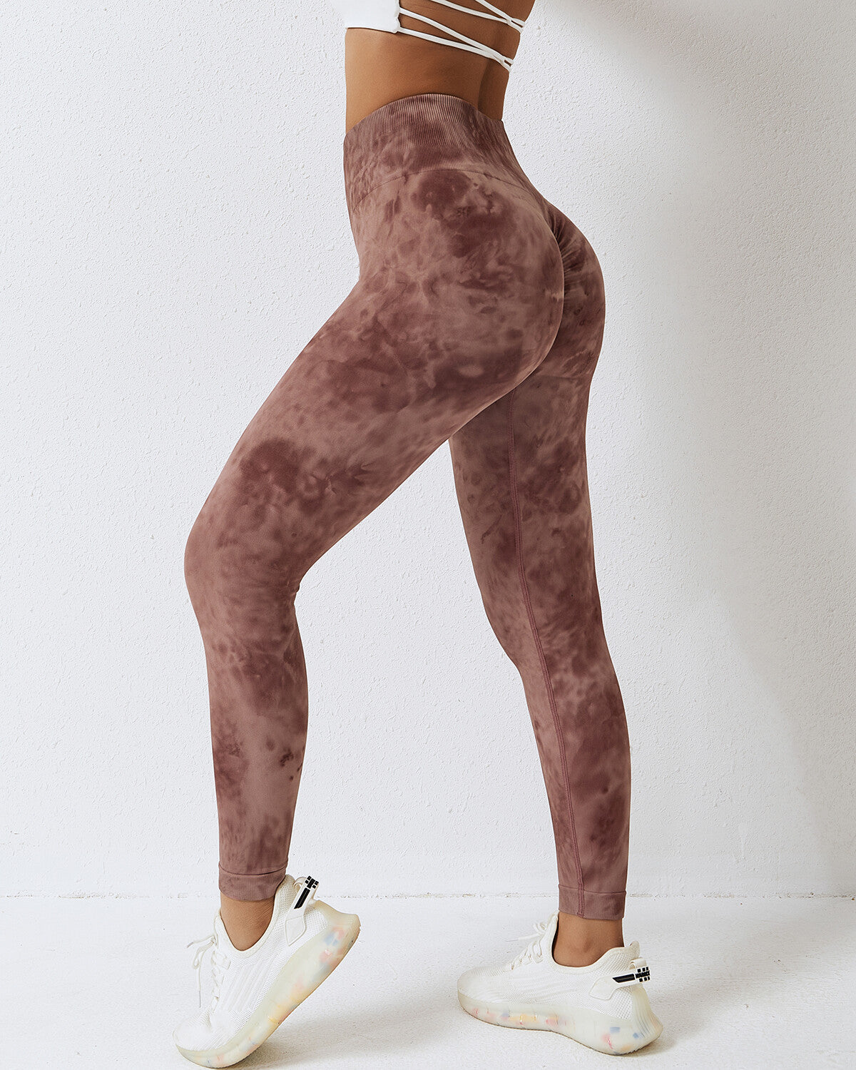 Leslie Nahtlose Scrunch Leggings - Braun