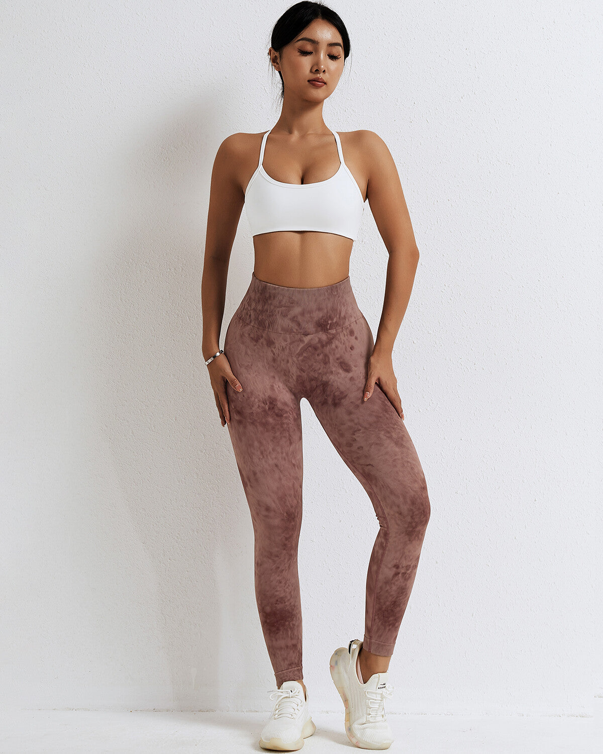 Leslie Nahtlose Scrunch Leggings - Braun