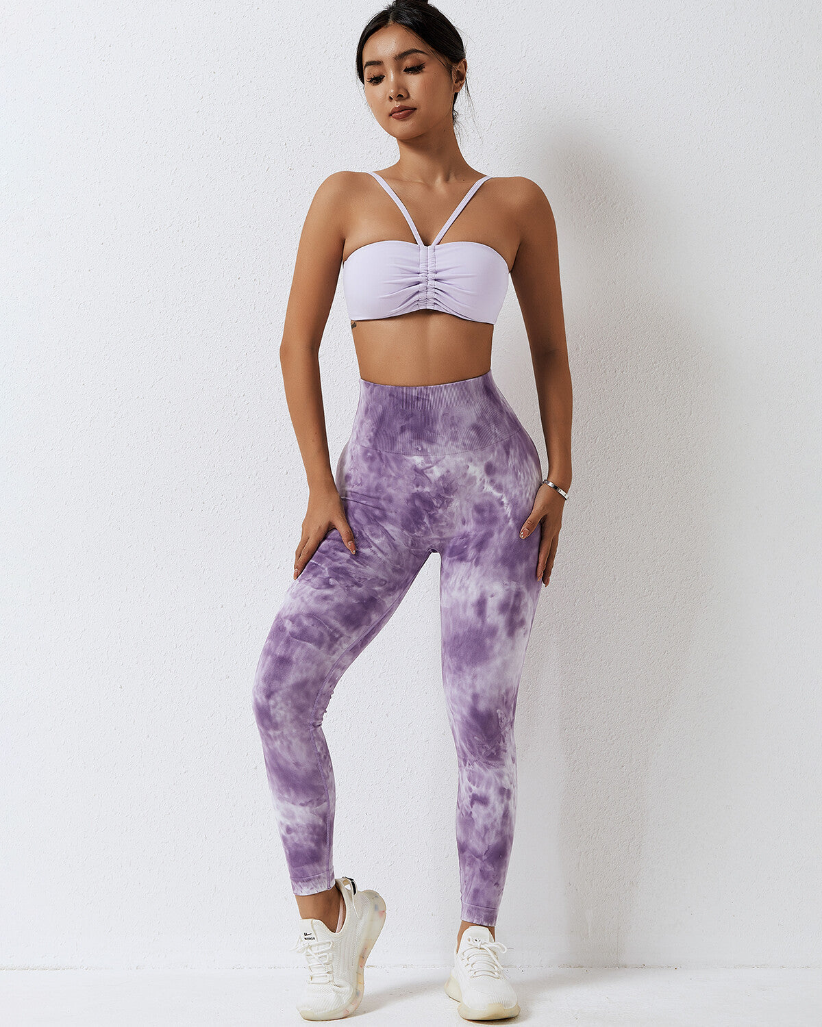 Leslie Nahtlose Scrunch Leggings - Lila