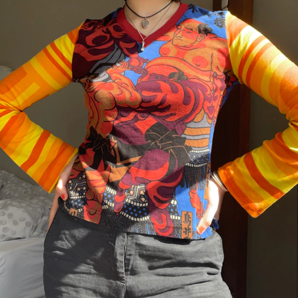 Phoebe Y2K Graphic Top