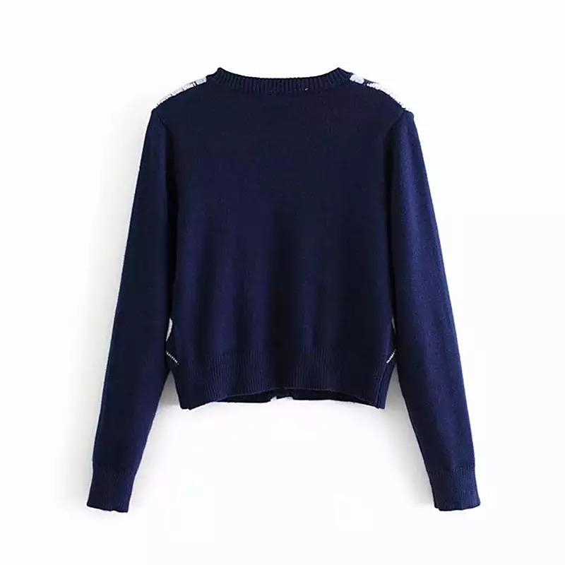 “Sammy” Vintage Geometric Cardigan