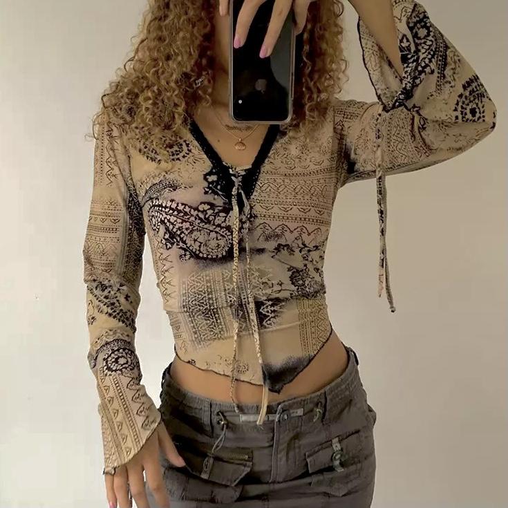“Wild” Y2K Long Sleeve Top
