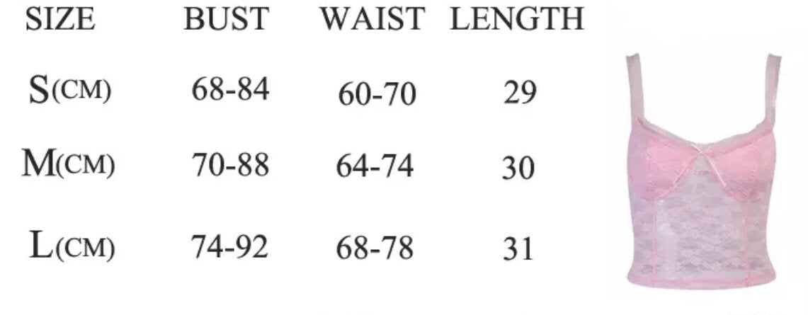 Y2K Baby Pink Lace Corset Top