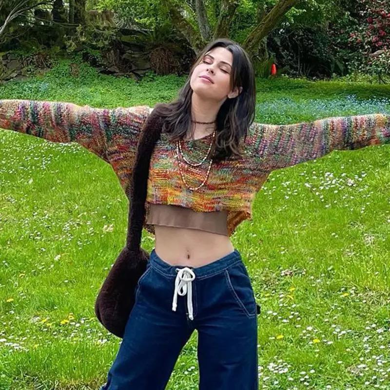 Y2K Knit Cropped Sweater