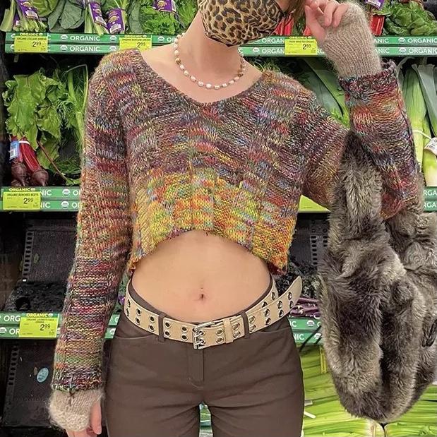 Y2K Knit Cropped Sweater