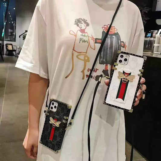 Crystal Bee Square Phone Case For iPhone - ERPOQ