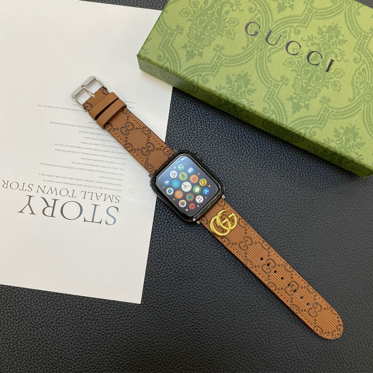 Herbstliche Lacklederarmbänder für die Apple Watch
