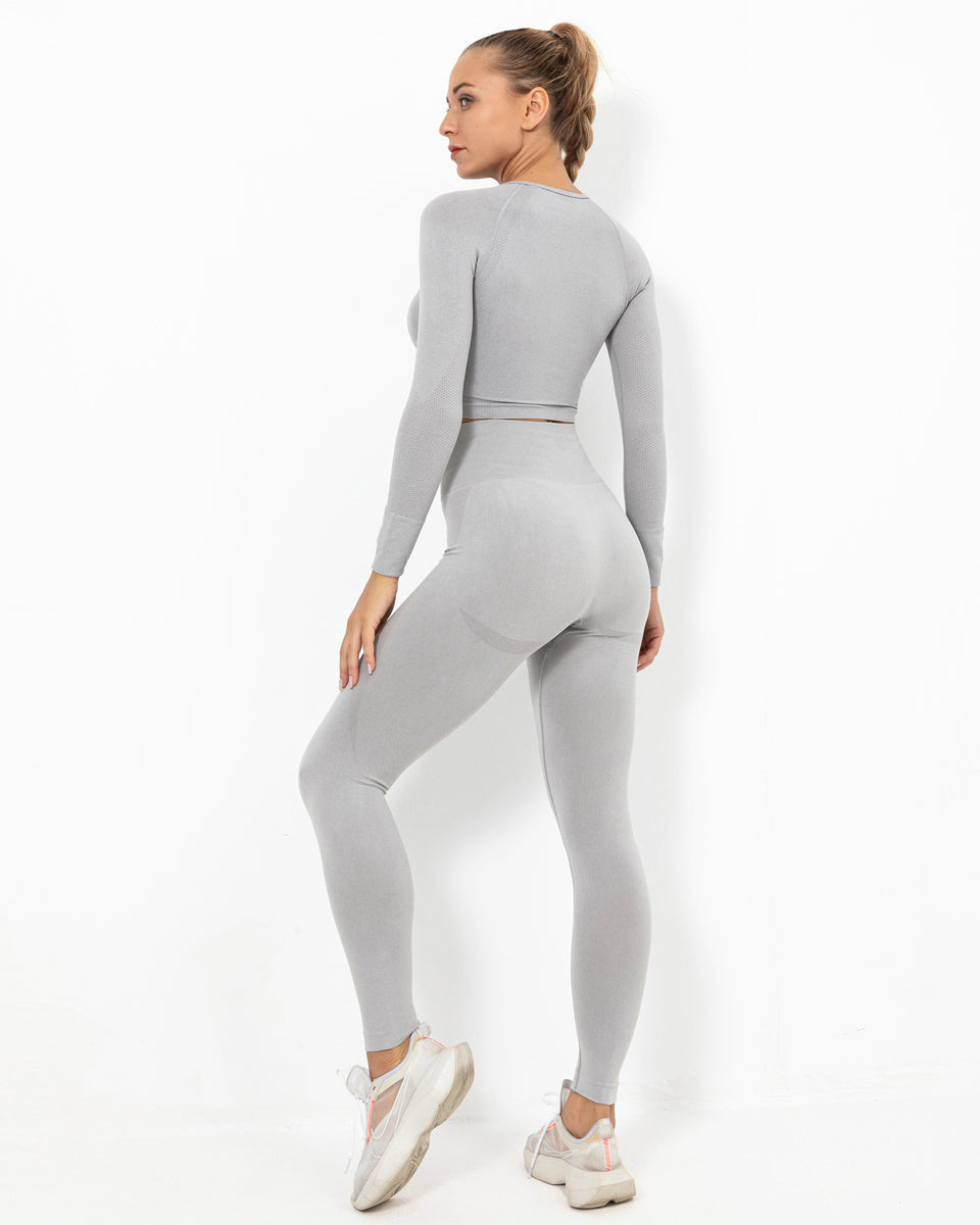 Felicity Nahtlose Leggings - Hellgrau