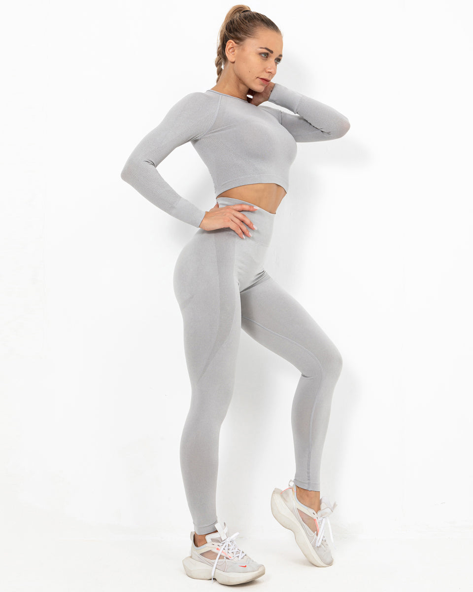 Felicity Nahtlose Leggings - Hellgrau