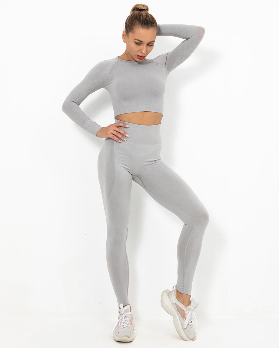 Felicity Nahtlose Leggings - Hellgrau