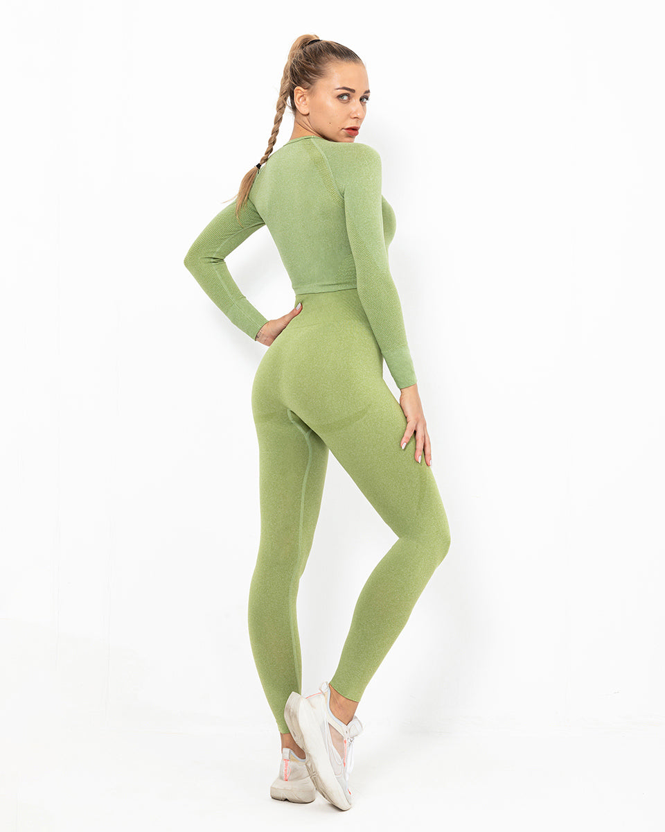 Felicity Nahtlose Leggings - Grün