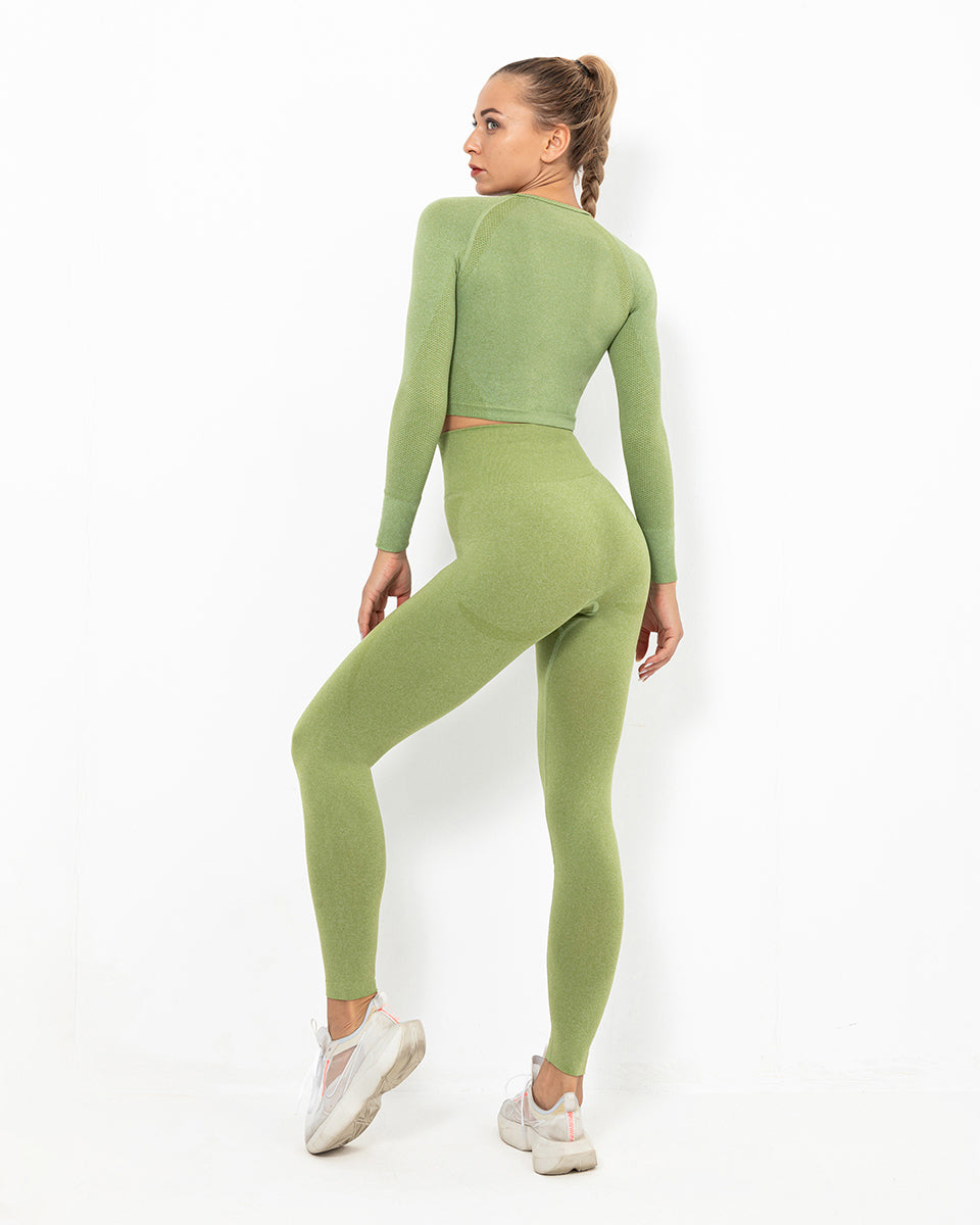 Felicity Nahtlose Leggings - Grün