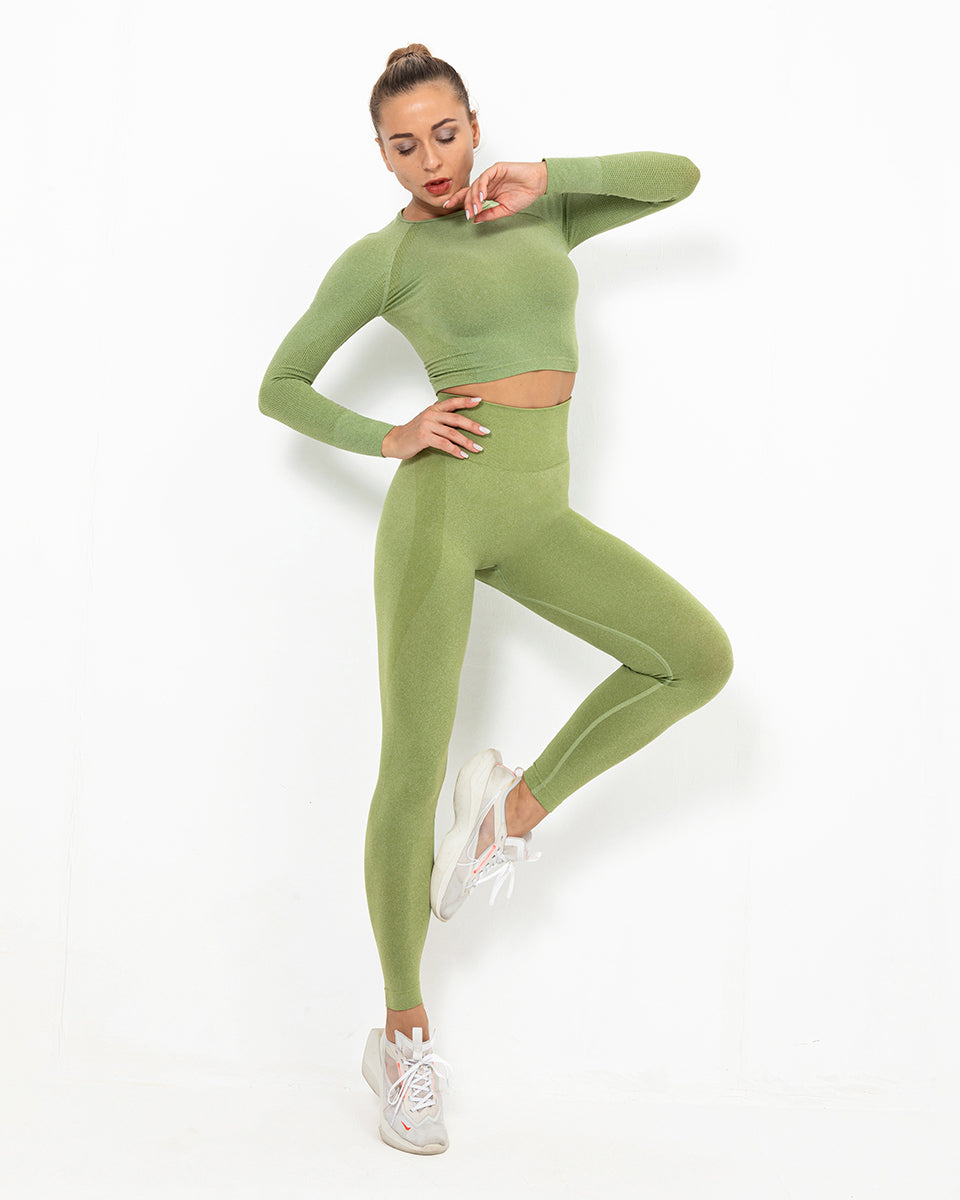 Felicity Nahtlose Leggings - Grün