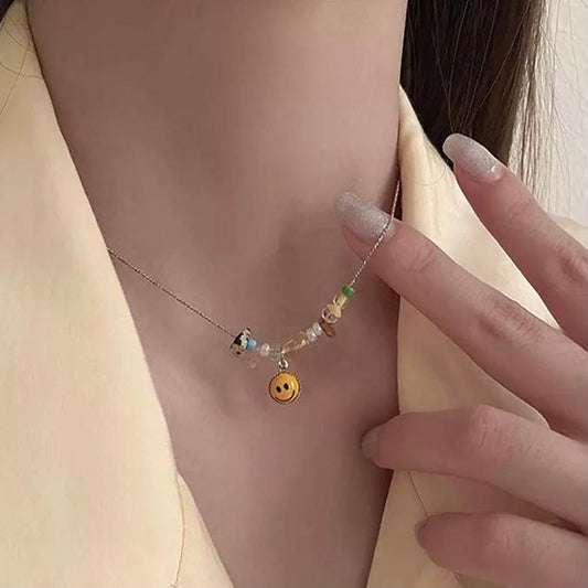 Smiley & Perlen 2000er Halskette