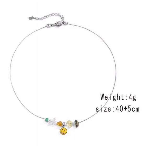 Smiley & Perlen 2000er Halskette