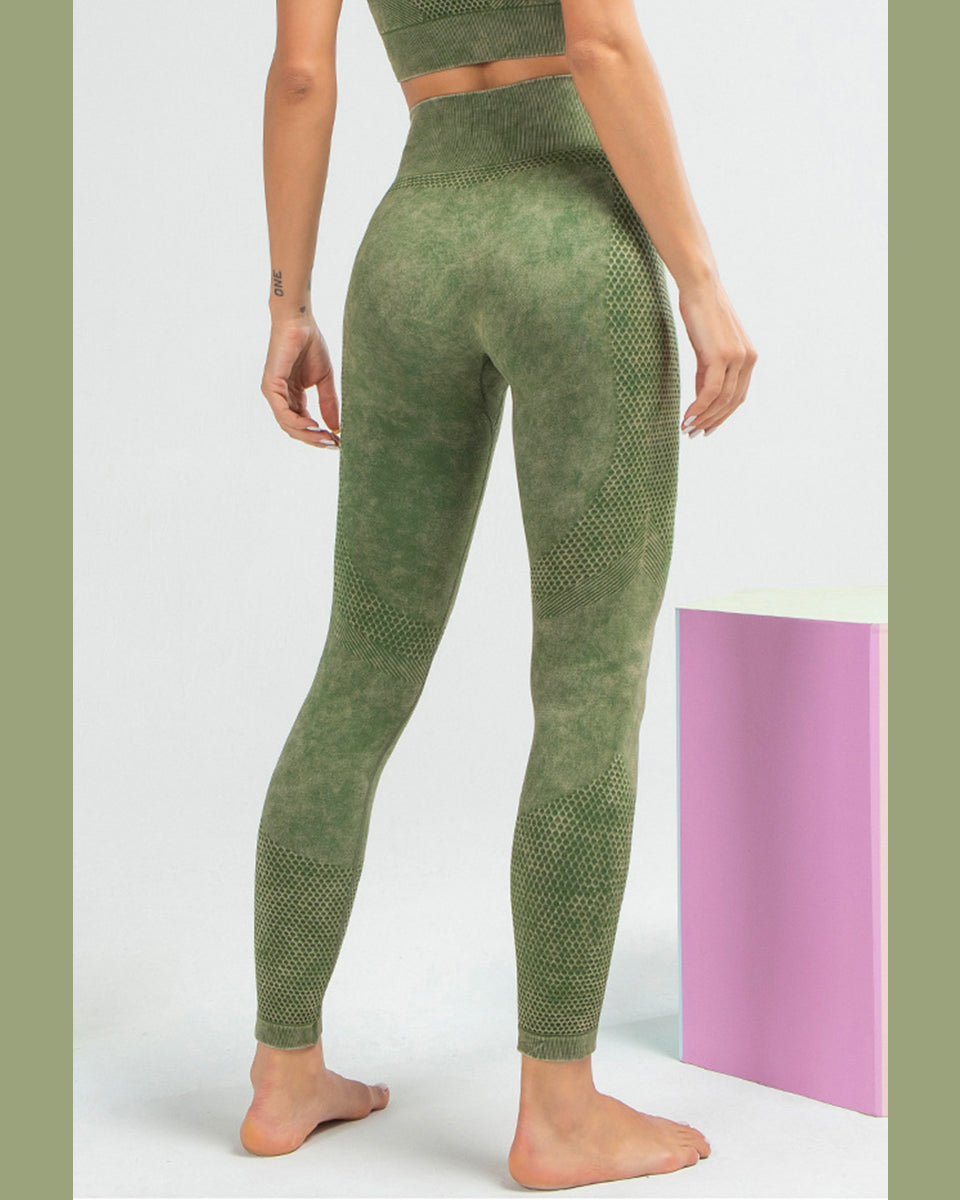Leggings senza cuciture Infinity - Verde militare