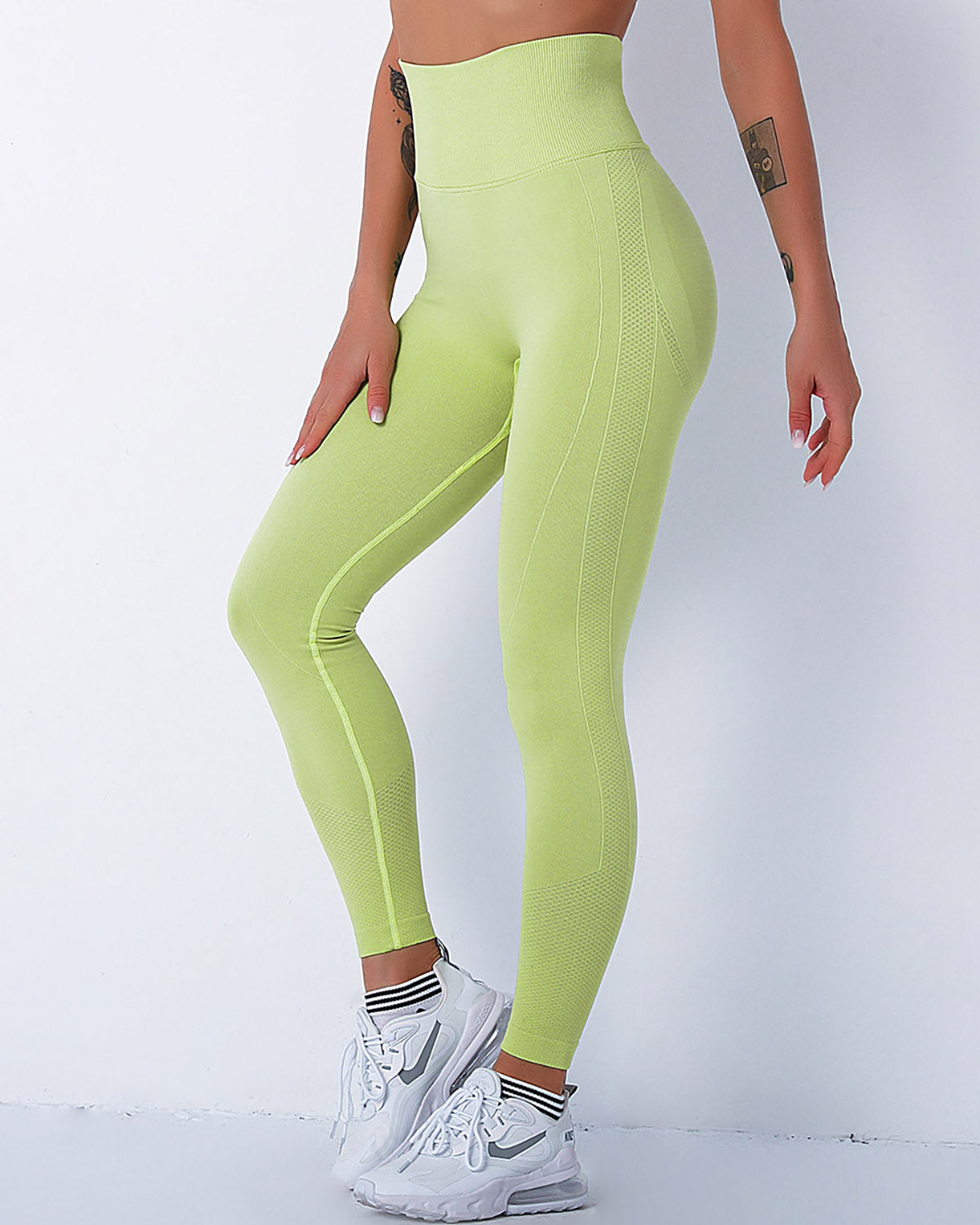 Jiulia Blanc Nahtlose Leggings - Grün