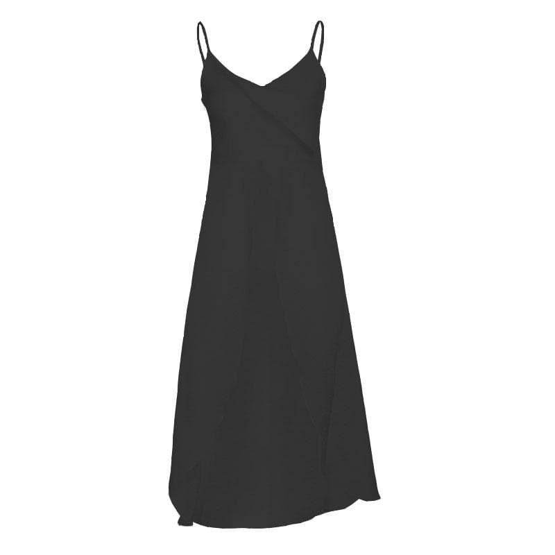 Einfarbiges, rückenfreies Camisole-Crop-Top mit V-Ausschnitt, Schlitz und Rüschen