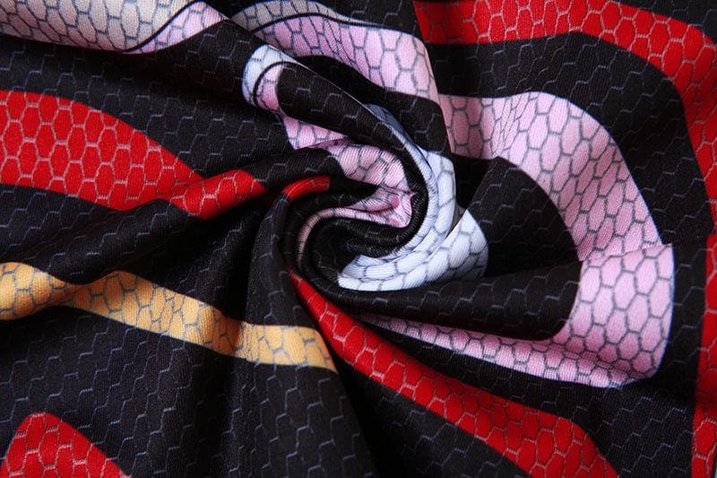 Rückenfreies, ärmelloses Tube-Minikleid mit Kontrastdruck