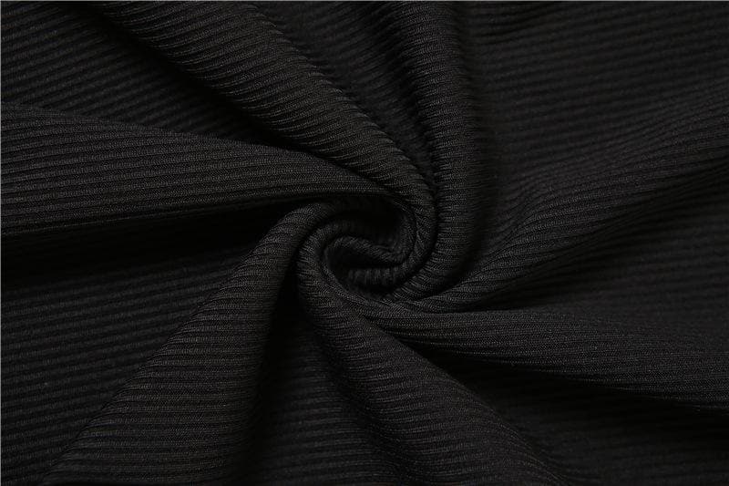 Gerippter, rückenfreier, einfarbiger Camisole-Jumpsuit mit V-Ausschnitt