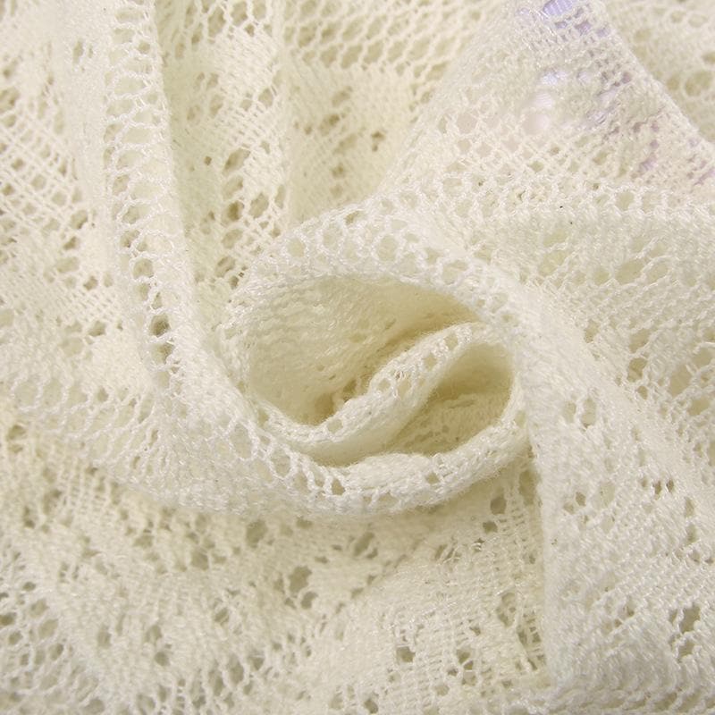 Neckholder-Oberteil mit unregelmäßiger Spitze und rückenfreiem, durchsichtigem Rüschenmuster