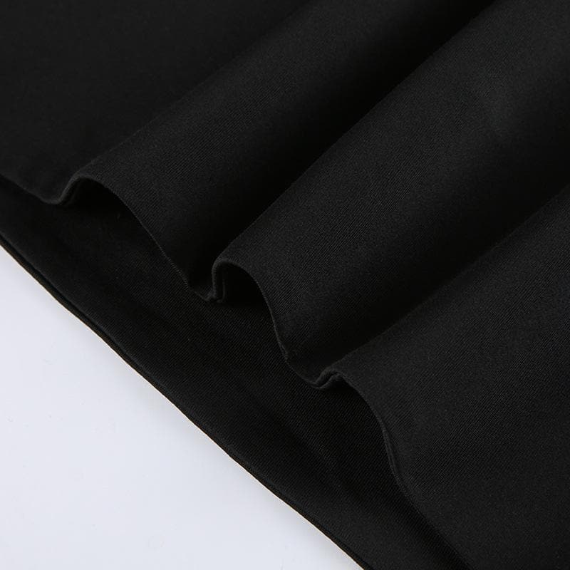 Top corto senza maniche a tinta unita con scollo quadrato a doppio strato
