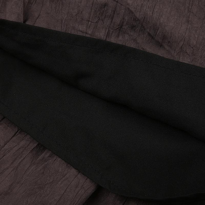 Ruffle lace up ruched self tie solid A line mini skirt