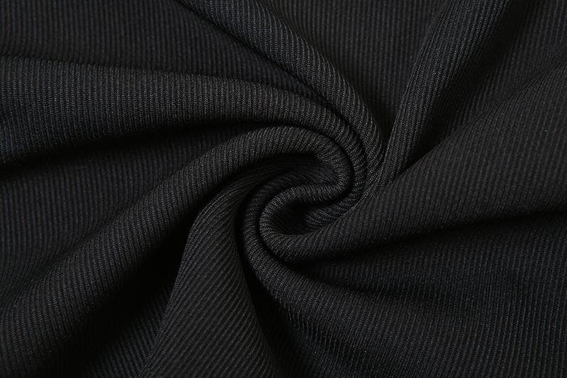Top corto a maniche corte con scollo rotondo e ricamo "R"