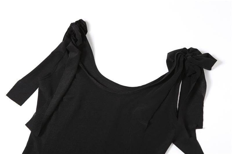 Ärmelloses Maxikleid zum Selbstbinden mit U-Ausschnitt, Schlitz und Rücken