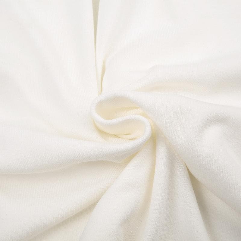 Long sleeve v neck stitch hoodie solid crop top