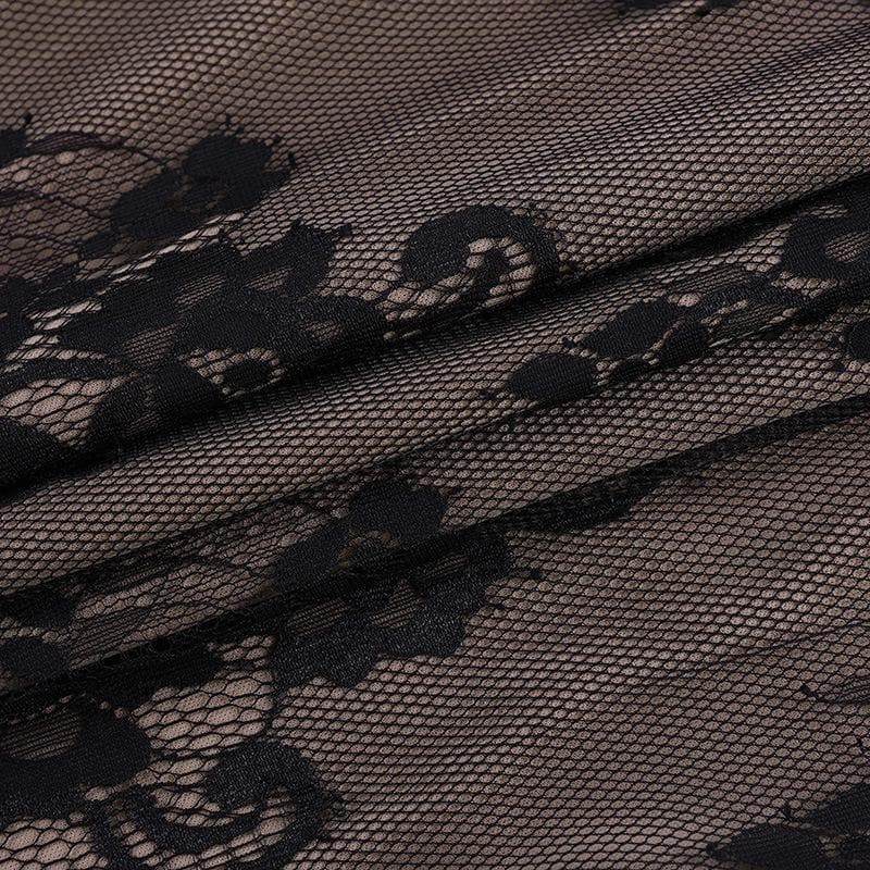 Halter self tie lace backless v neck midi skirt set