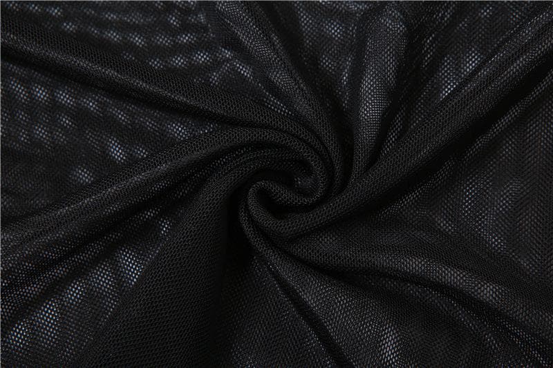 Rüschen V-Ausschnitt Mesh Patchwork solide Flügelärmel rückenfreies Top