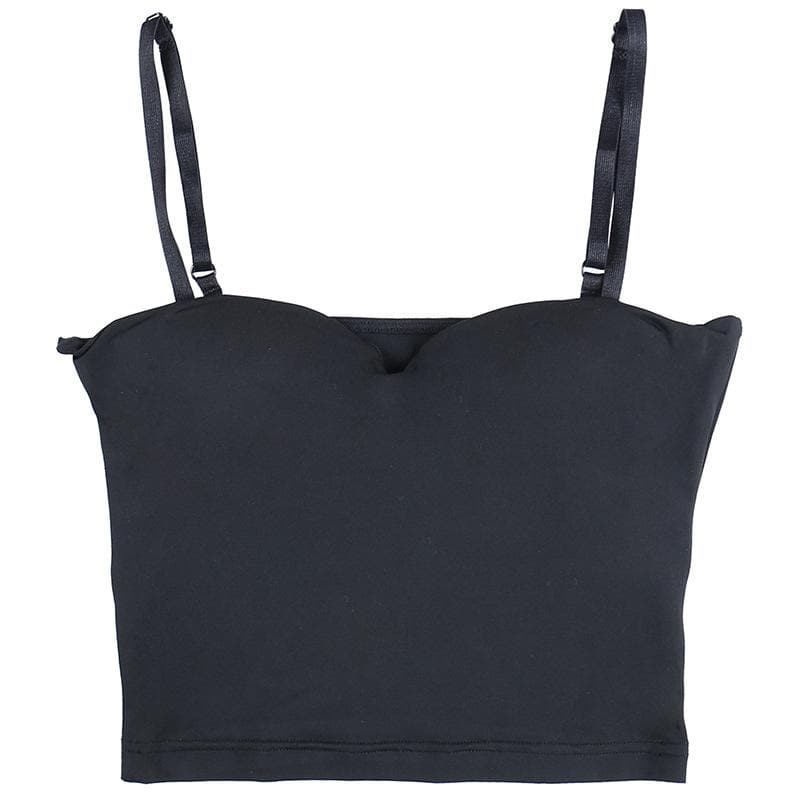 Top corto con scollo a V e schiena scoperta
