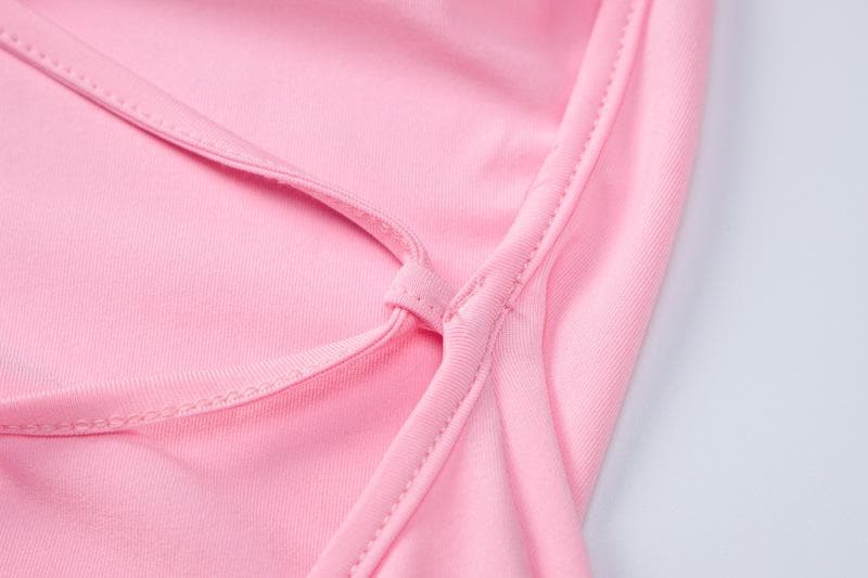 Rückenfreies, ärmelloses, einfarbiges Maxikleid zum Schnüren und Binden