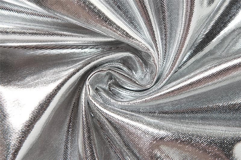 Ruched drawstring hollow out metallic self tie solid mini skirt - Final Sale